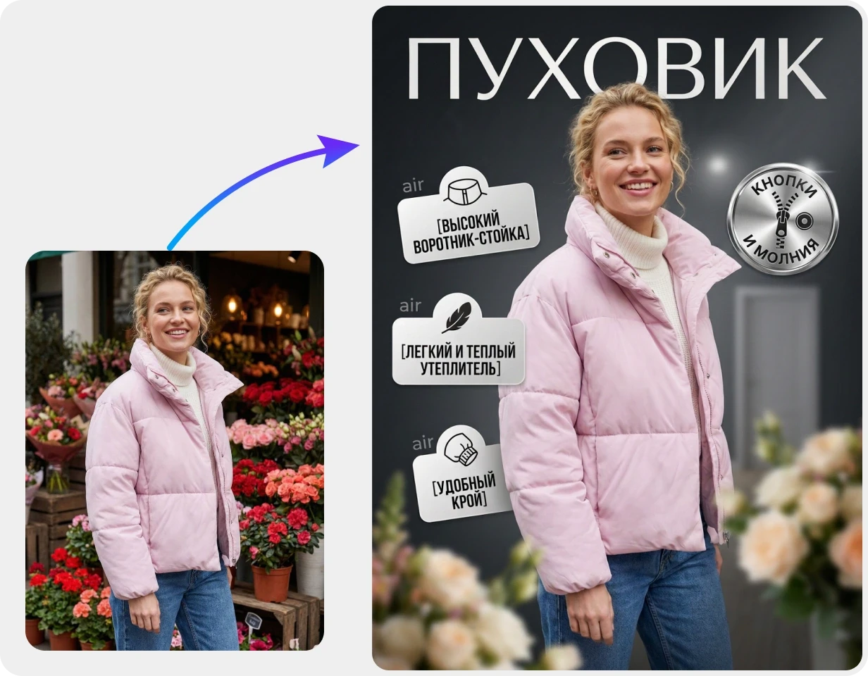 Инфографика AI по промту